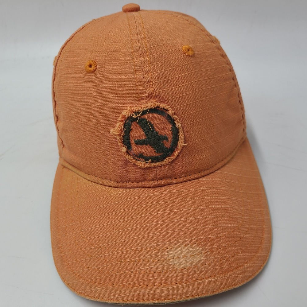 Aigle Hat Adjustable Strapback Distressed Orange Men Cotton Casual Everyday Wear